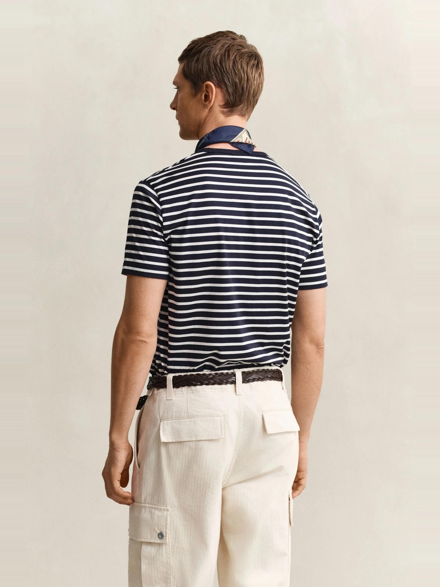 Men Pima Cotton Striped T-Shirt