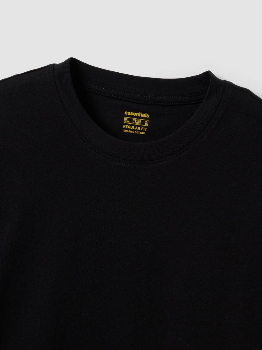 Men Black Long Sleeve T-Shirt In 100% Organic Cotton