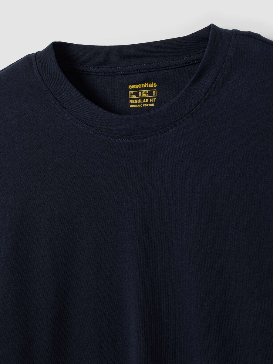 Men Dark Blue Long Sleeve T-Shirt In 100% Organic Cotton