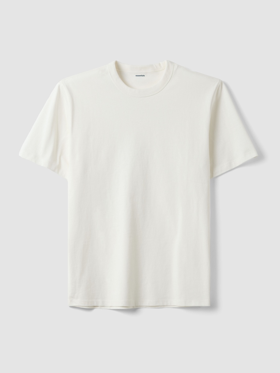 Men White Pure Cotton Crew Neck T-Shirt