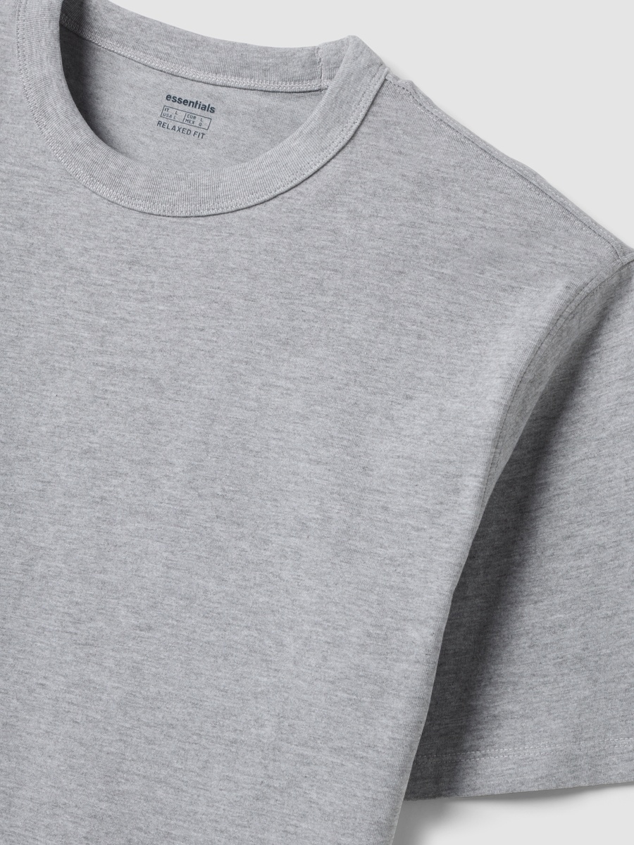 Men Grey Cotton Crew Neck T-Shirt