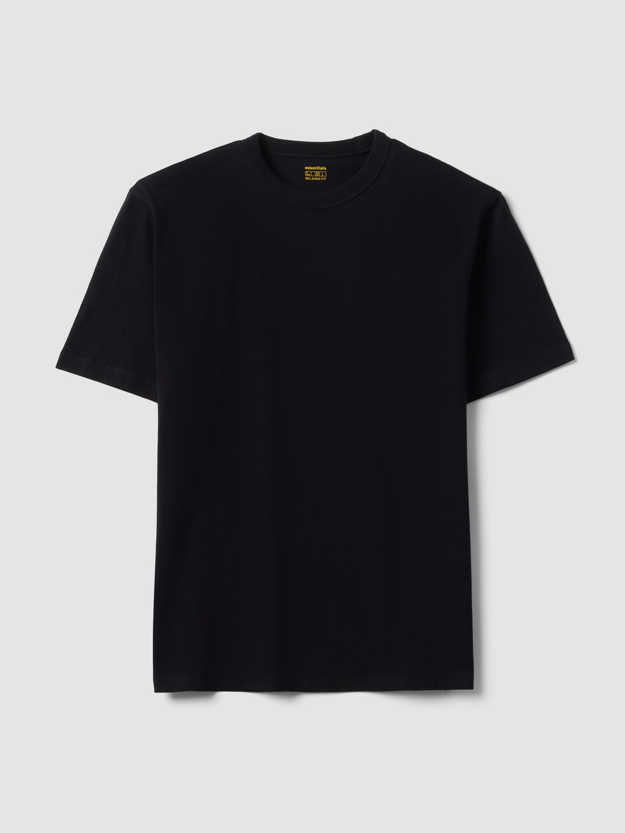 Men Black Pure Cotton Crew Neck T-Shirt