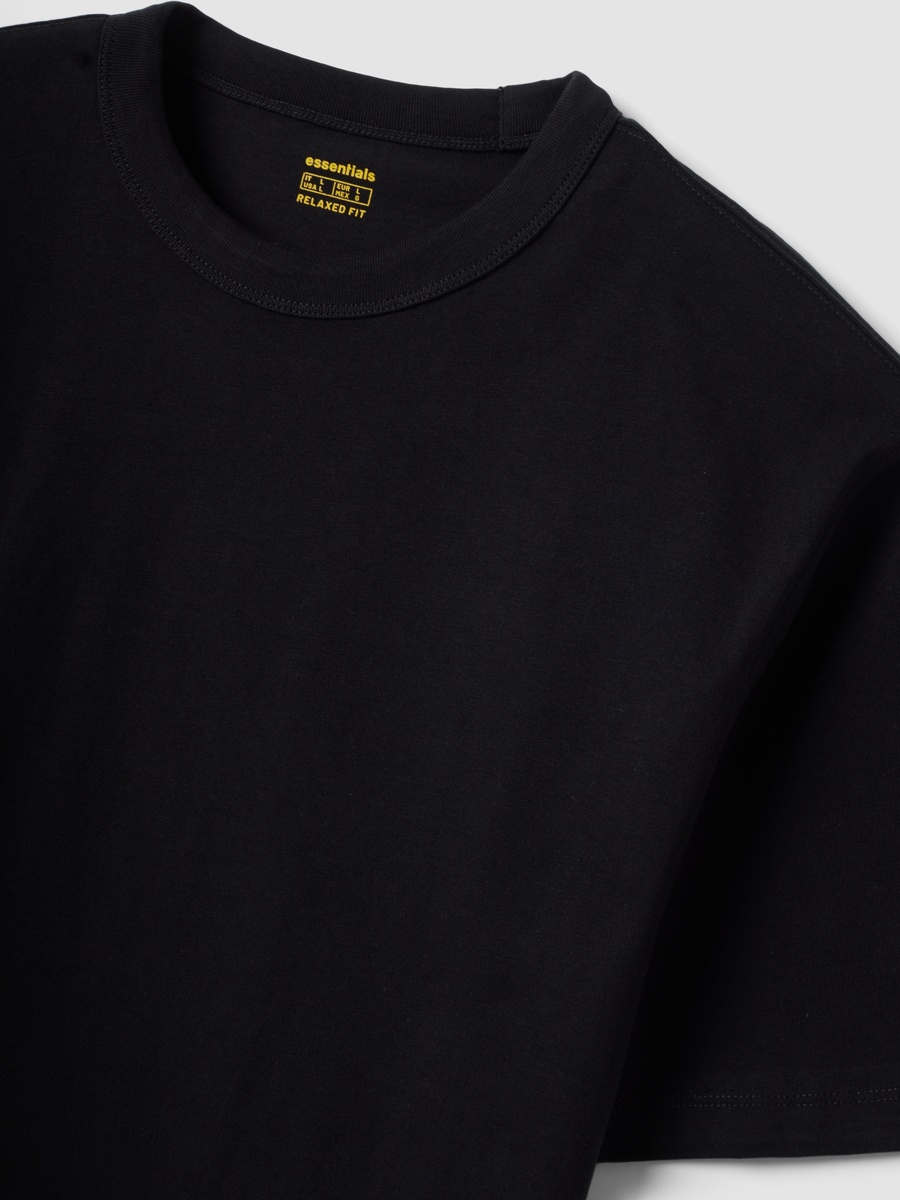 Men Black Pure Cotton Crew Neck T-Shirt