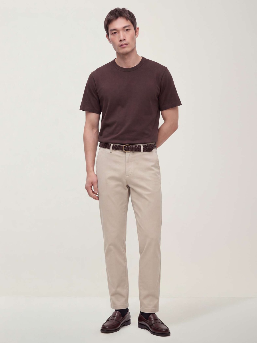 Men Brown Pure Cotton Crew Neck T-Shirt