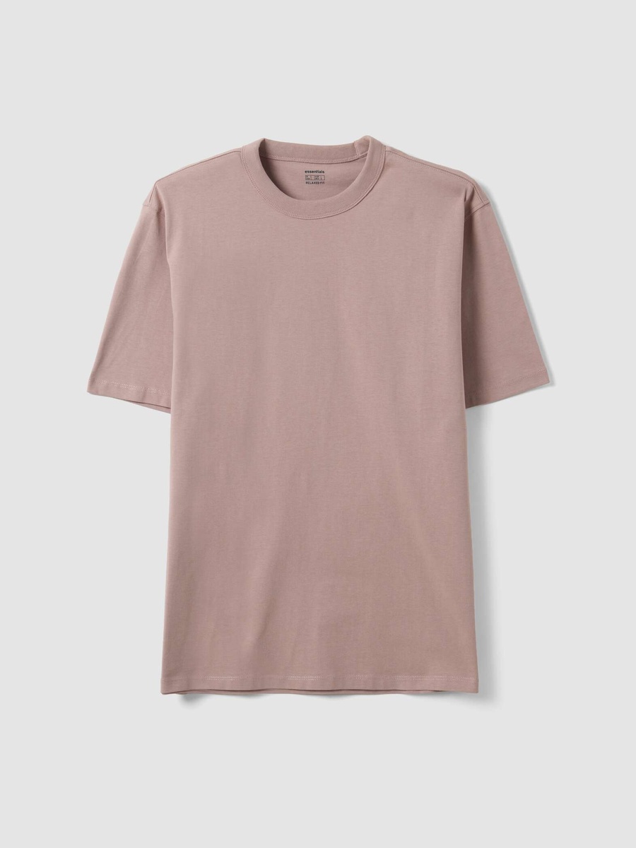 Men Pink Pure Cotton Crew Neck T-Shirt