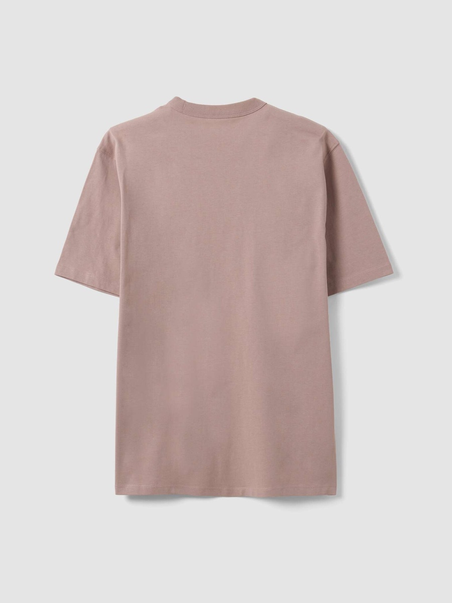 Men Pink Pure Cotton Crew Neck T-Shirt