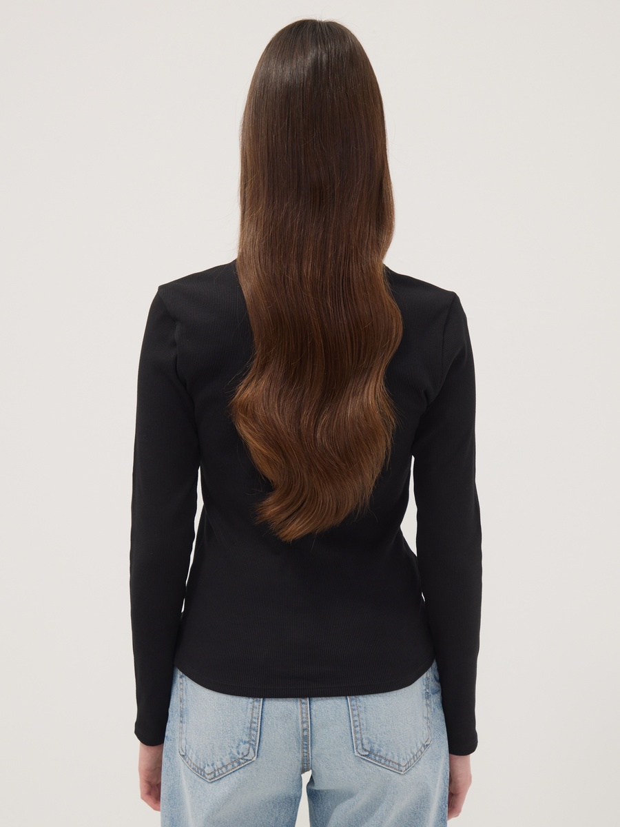 Black Long Sleeve Pure Cotton T-Shirt