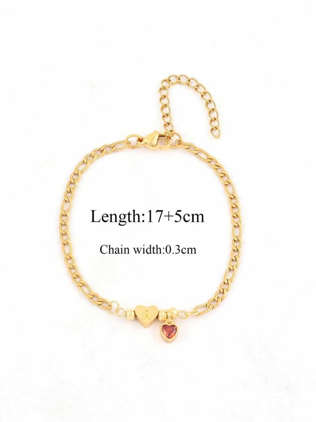 Gold Solid Link Bracelet