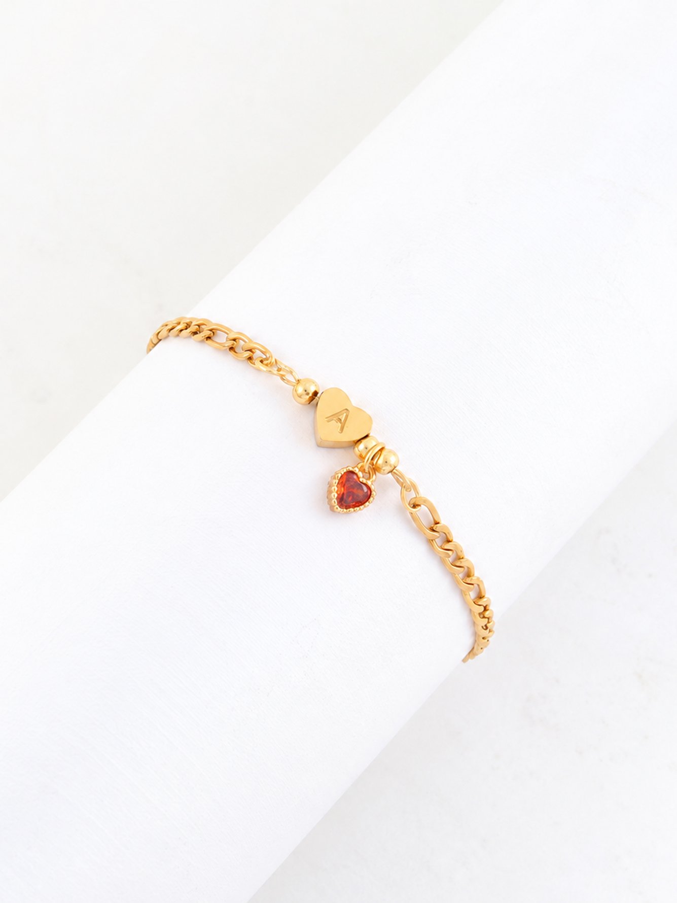Gold Solid Link Bracelet