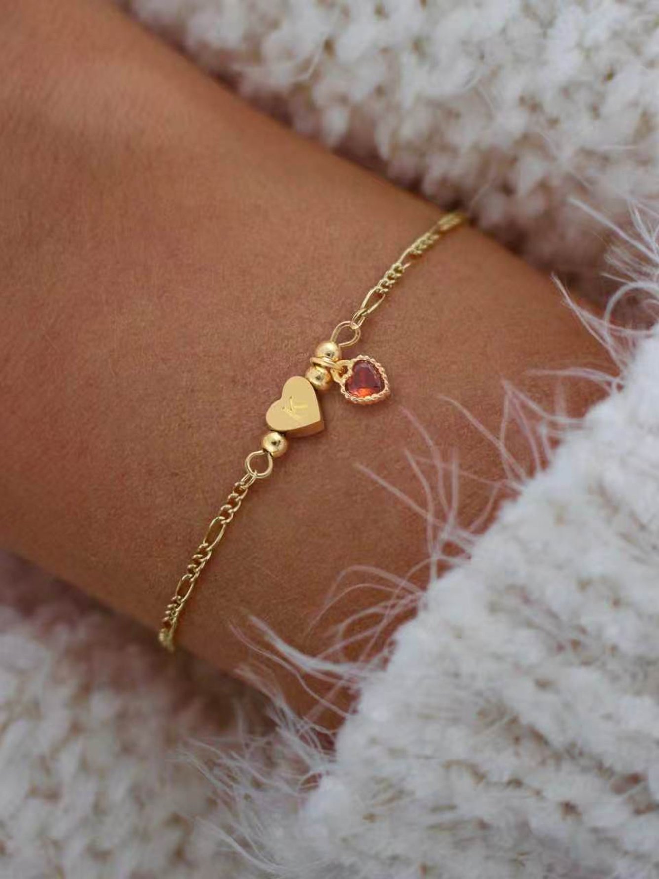Gold Solid Link Bracelet