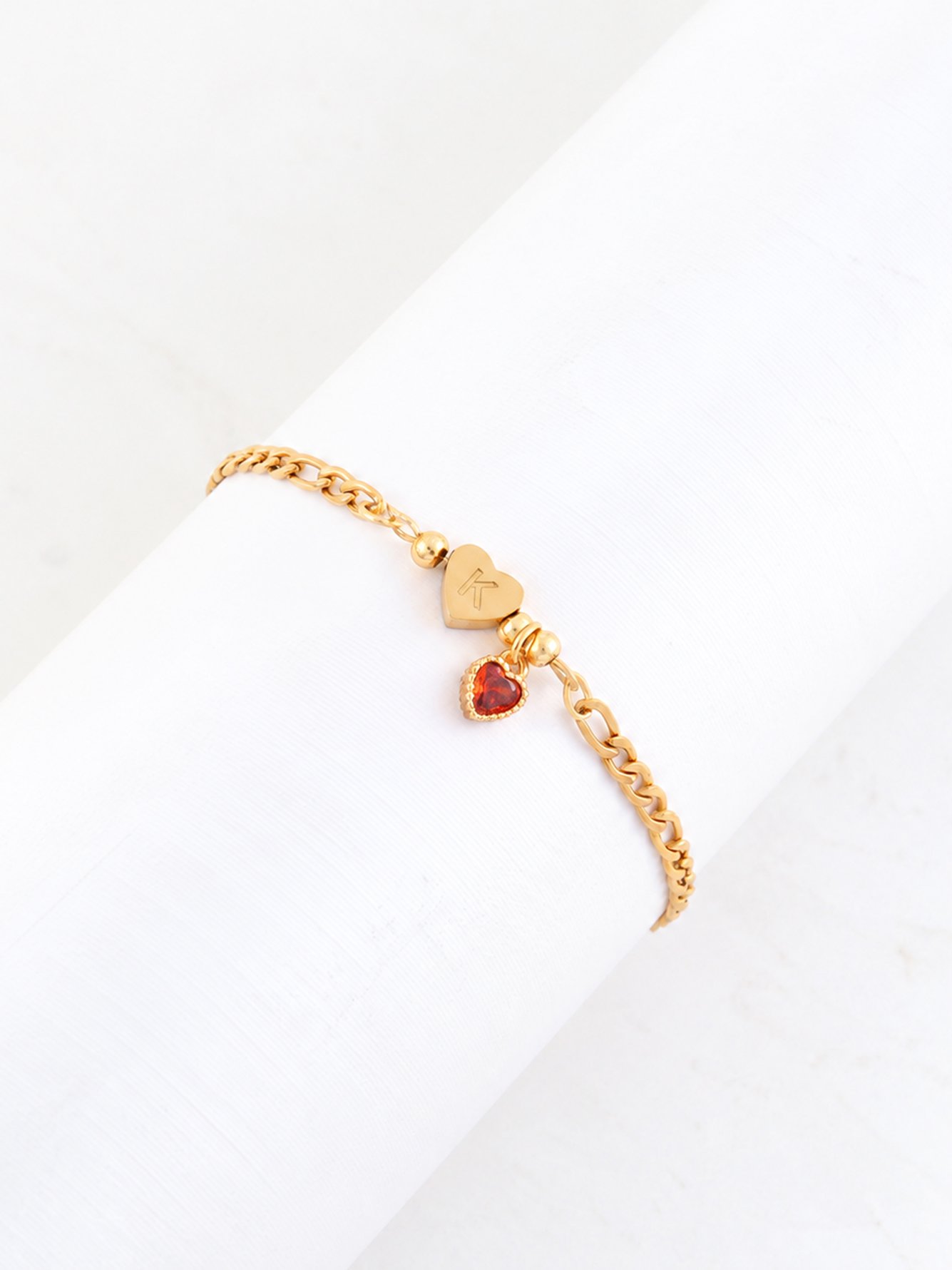 Gold Solid Link Bracelet