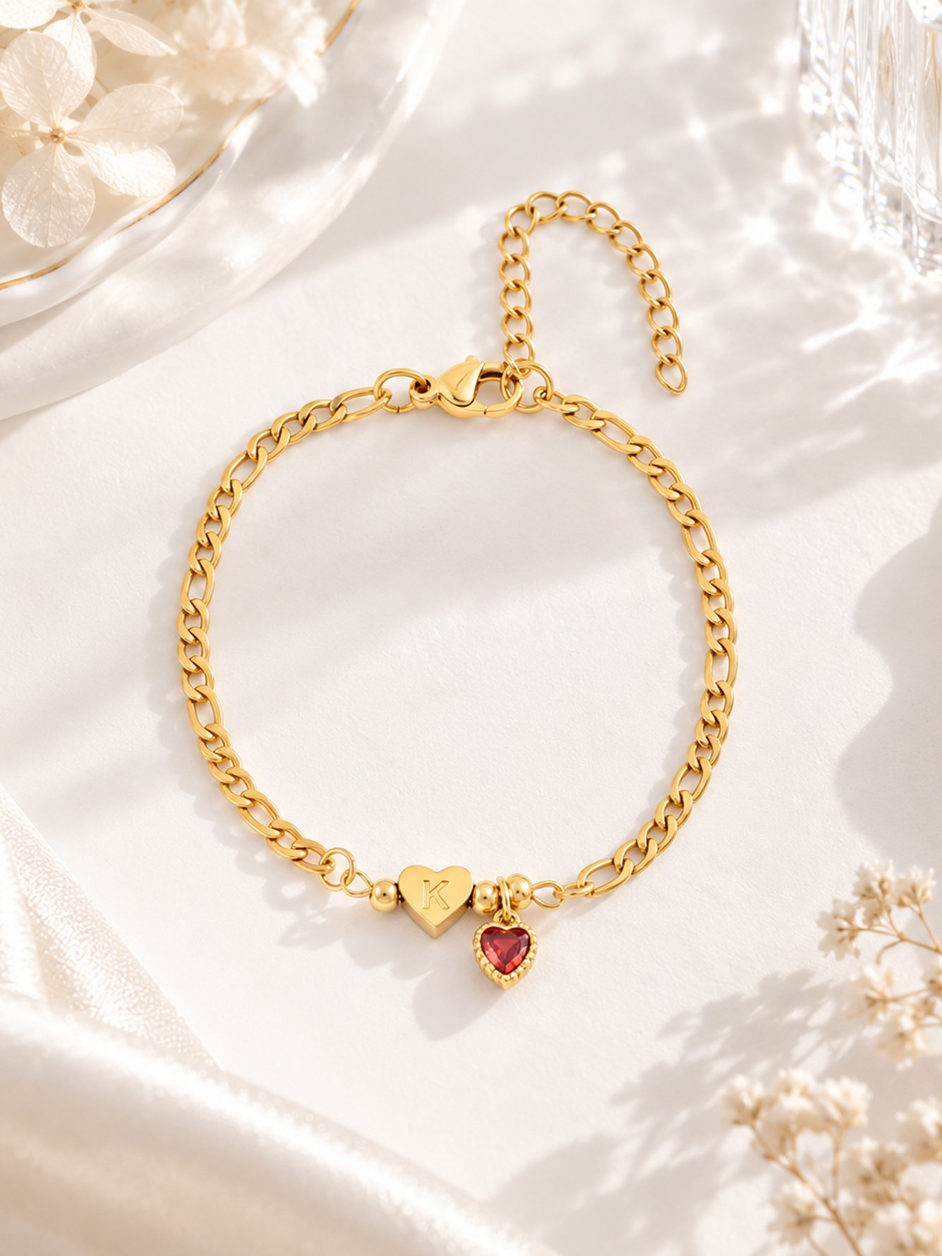 Gold Solid Link Bracelet