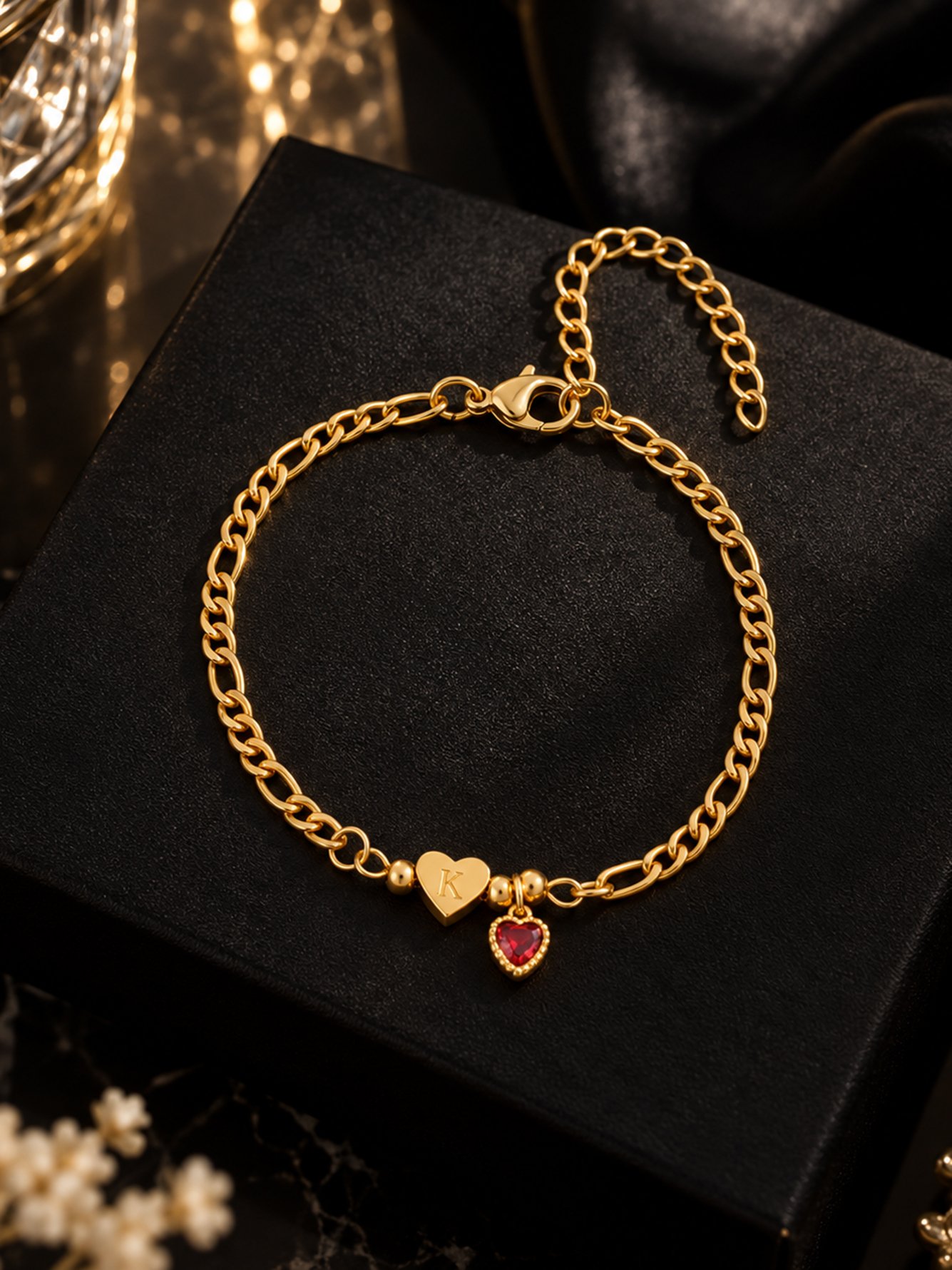 Gold Solid Link Bracelet