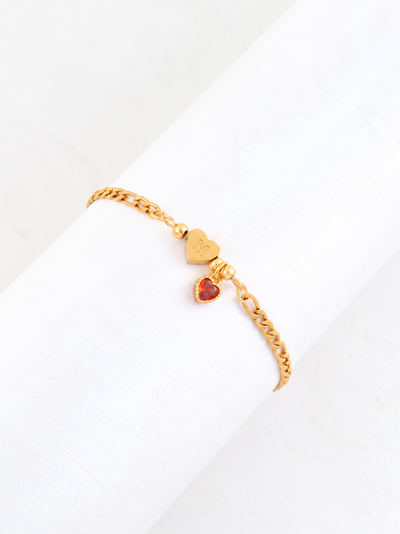 Gold Solid Link Bracelet