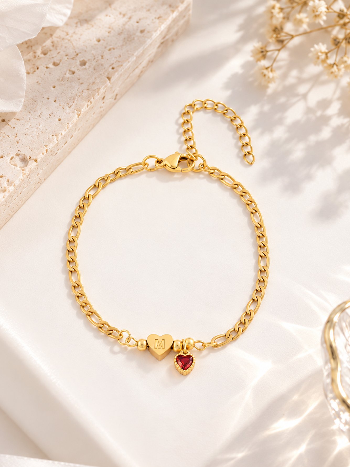 Gold Solid Link Bracelet