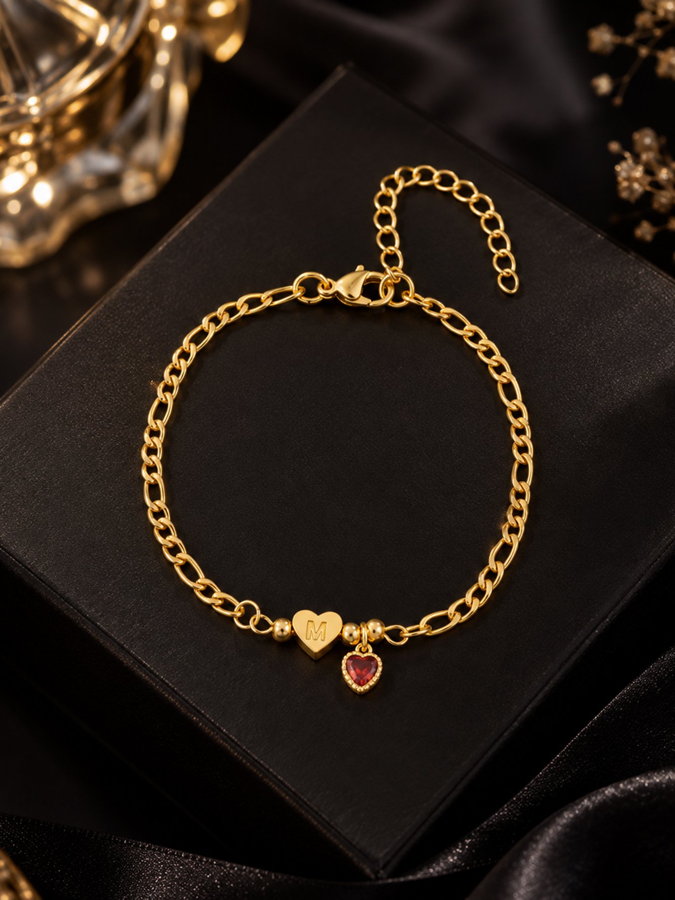 Gold Solid Link Bracelet