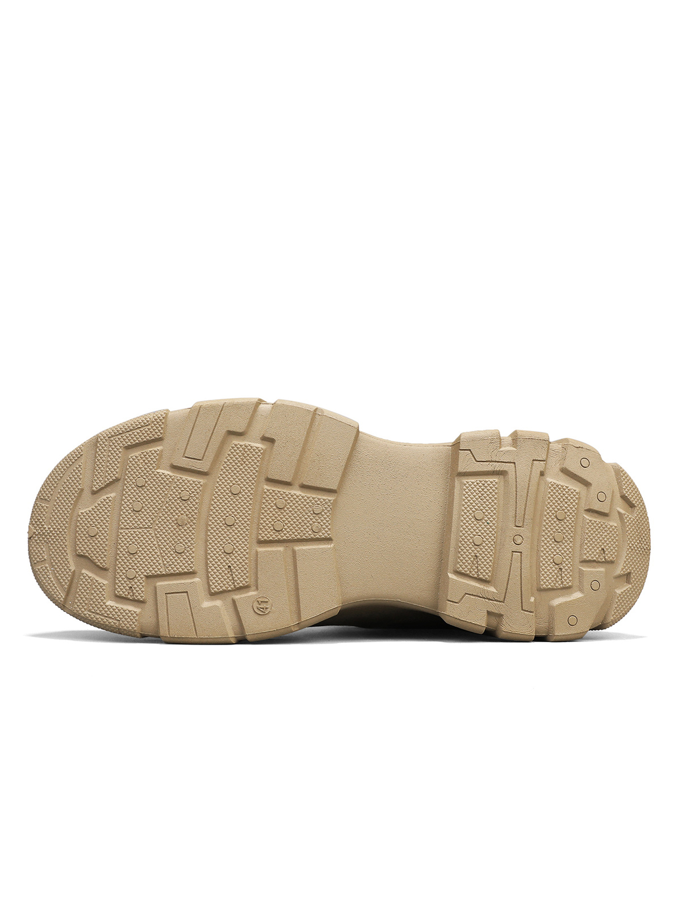 Beige Logo Lace Ups Ankle Boots
