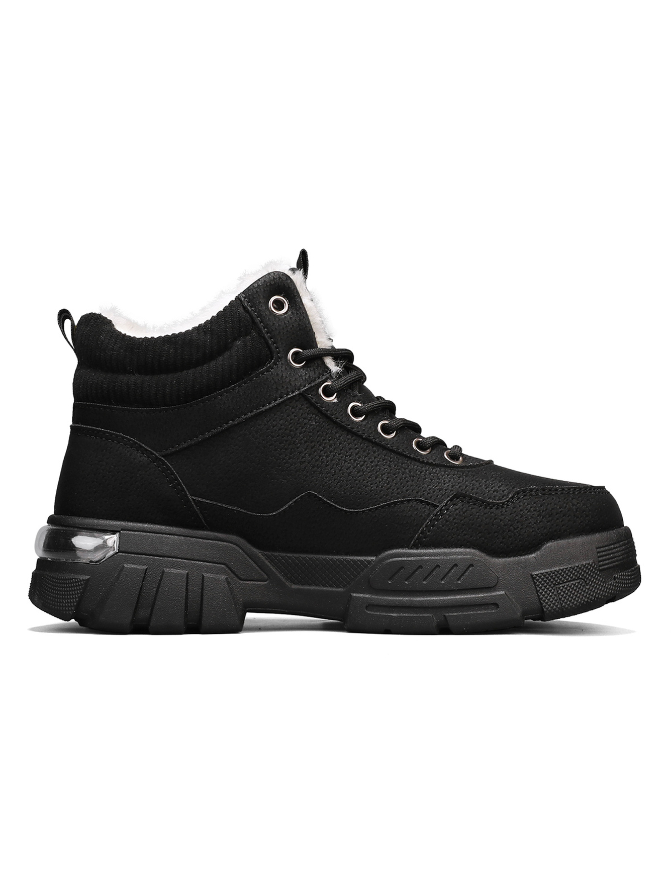 Black Logo Lace Ups Ankle Boots
