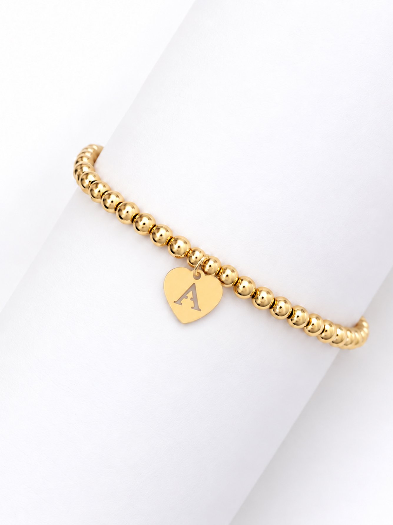 Gold Solid Beaded Bracelet