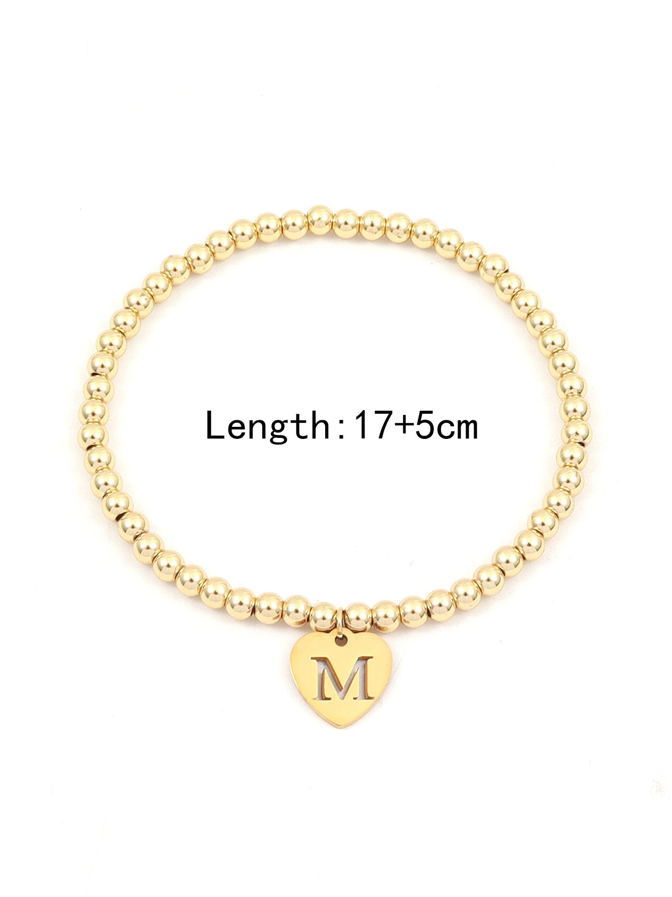 Gold Solid Beaded Bracelet