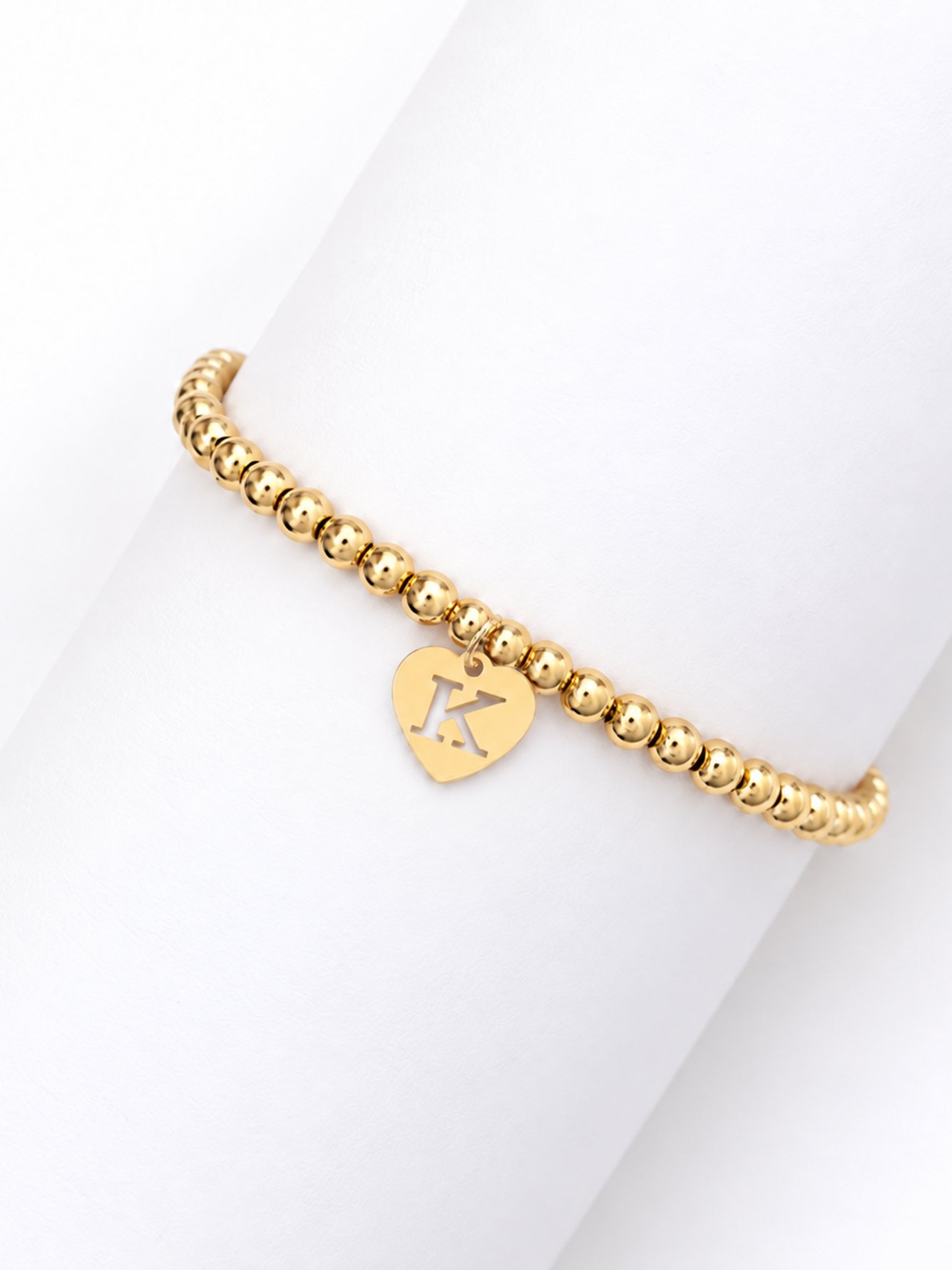 Gold Solid Beaded Bracelet