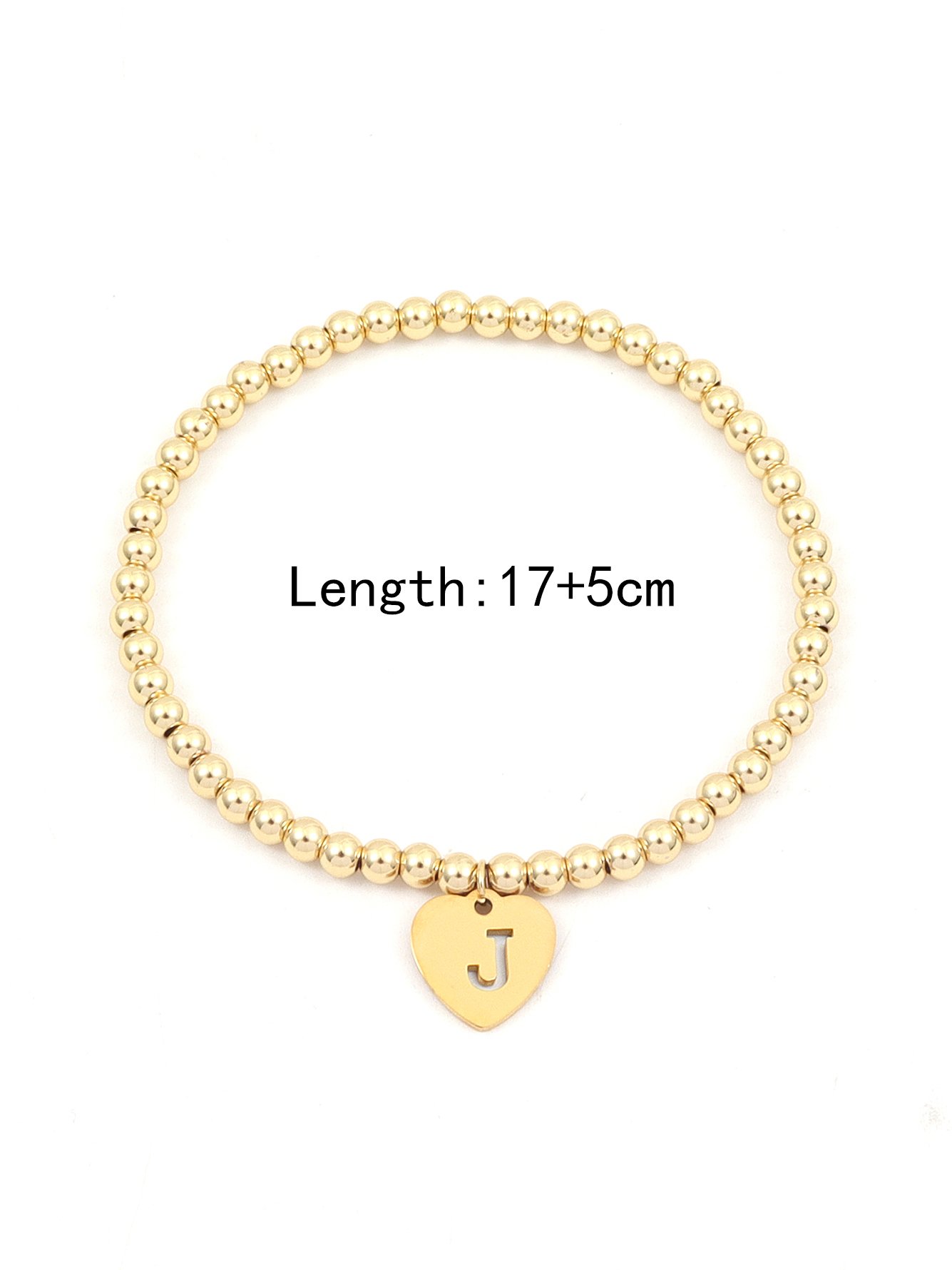 Gold Solid Beaded Bracelet
