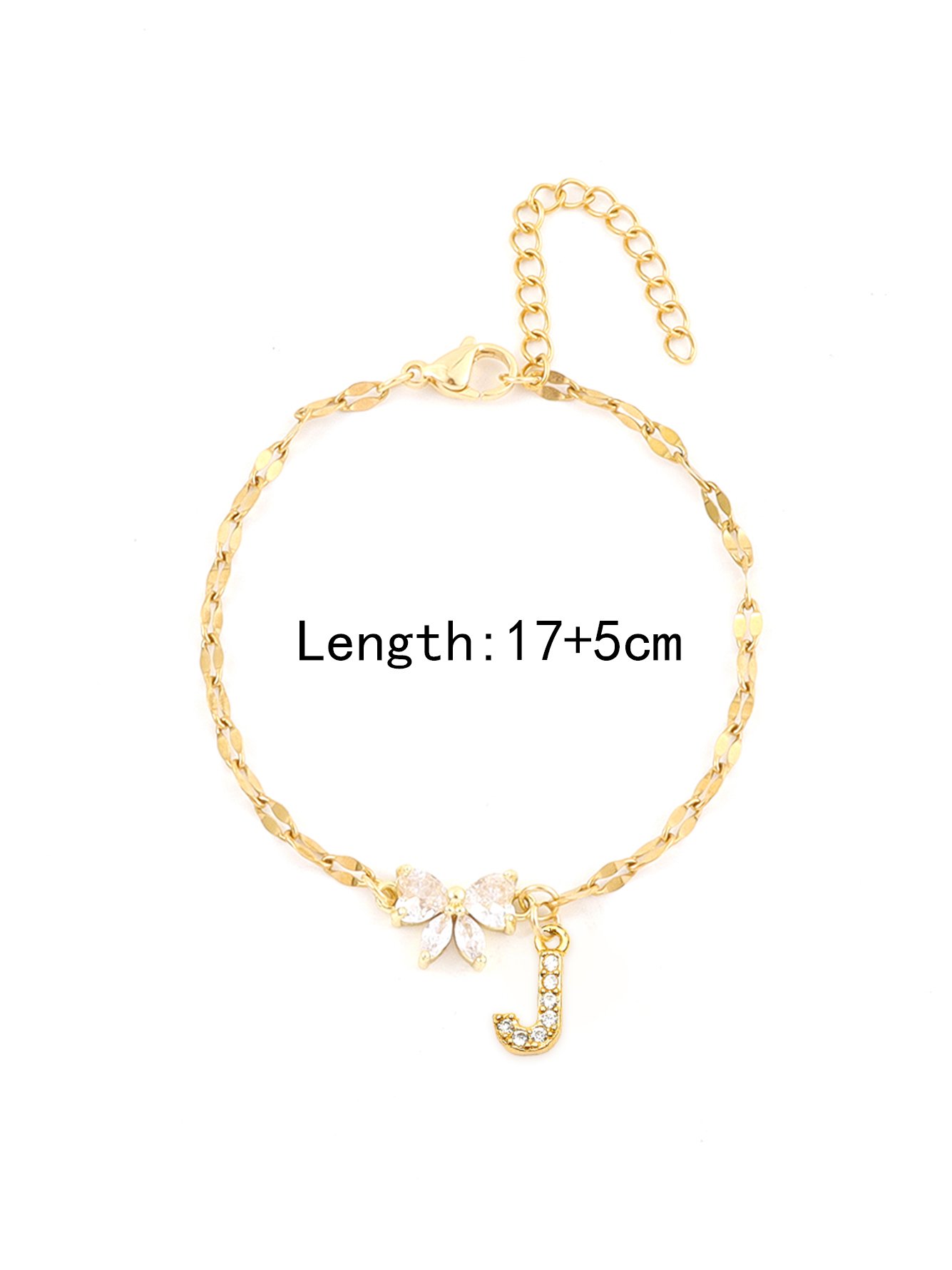Gold Solid Charm Bracelet
