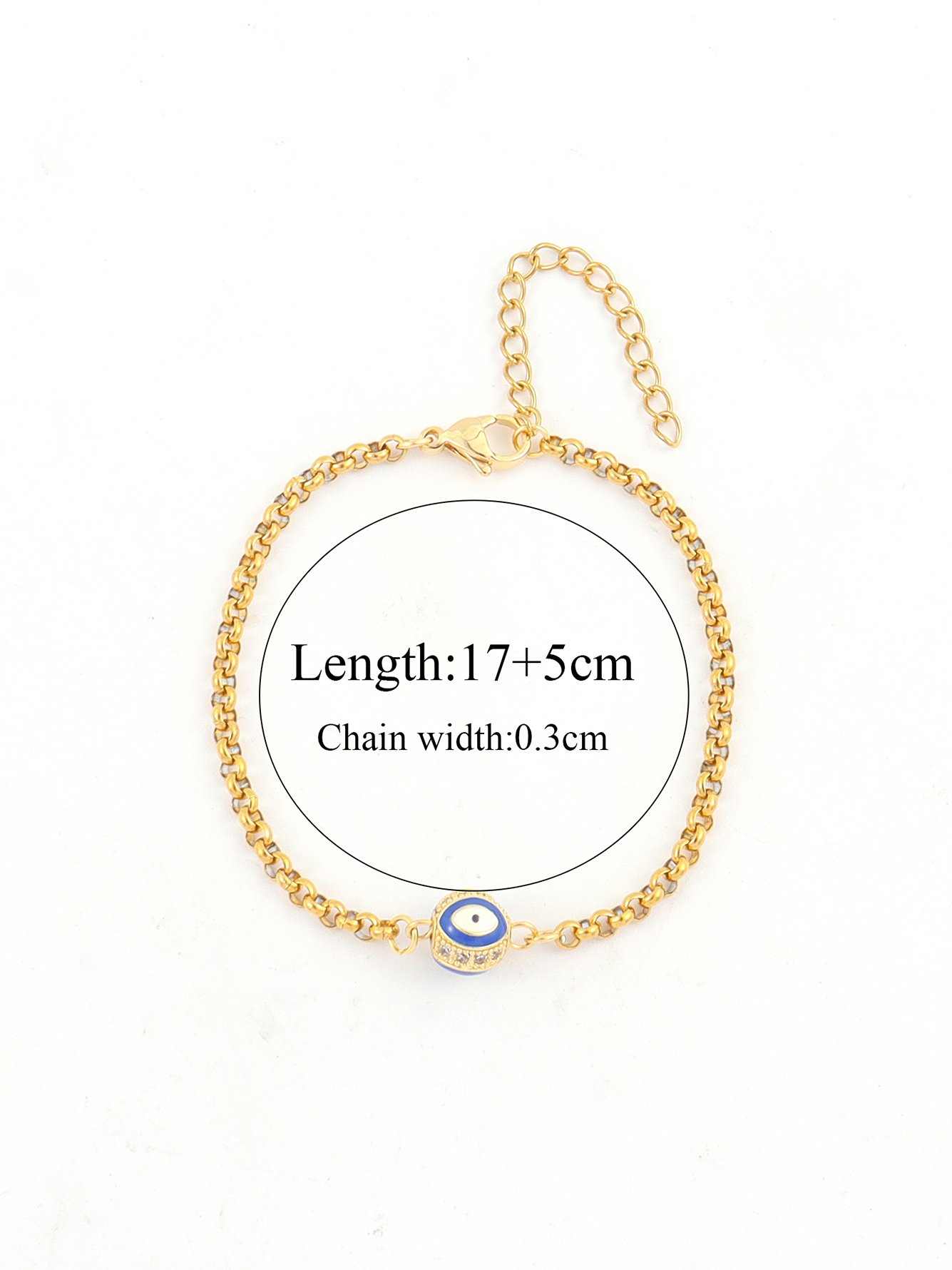 Gold Solid Link Bracelet