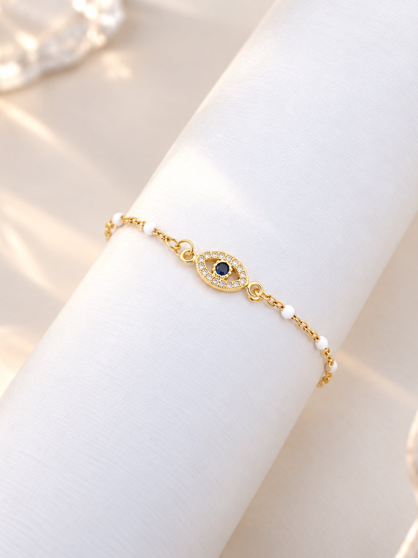 Gold Solid Charm Bracelet