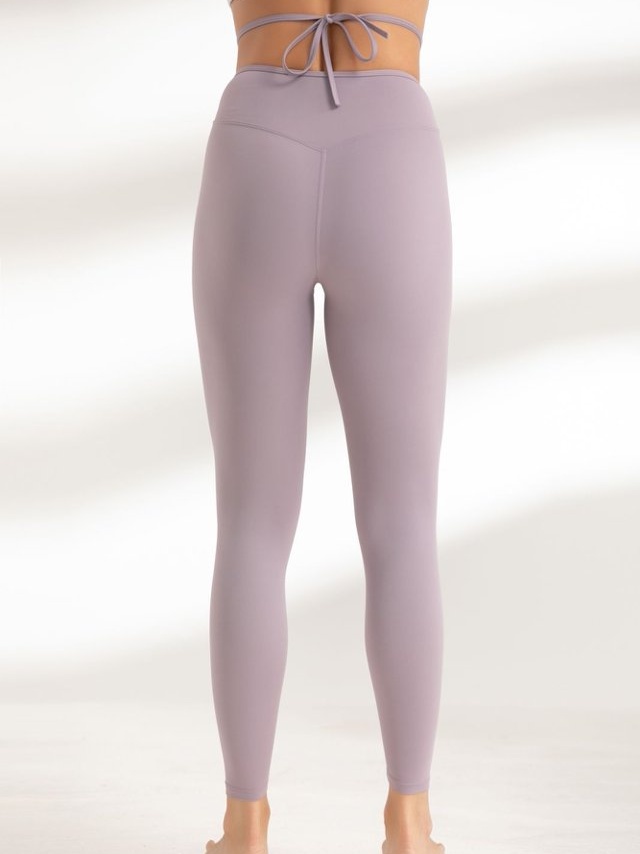 Lilac Waist Tie Detail Activewear Leggings