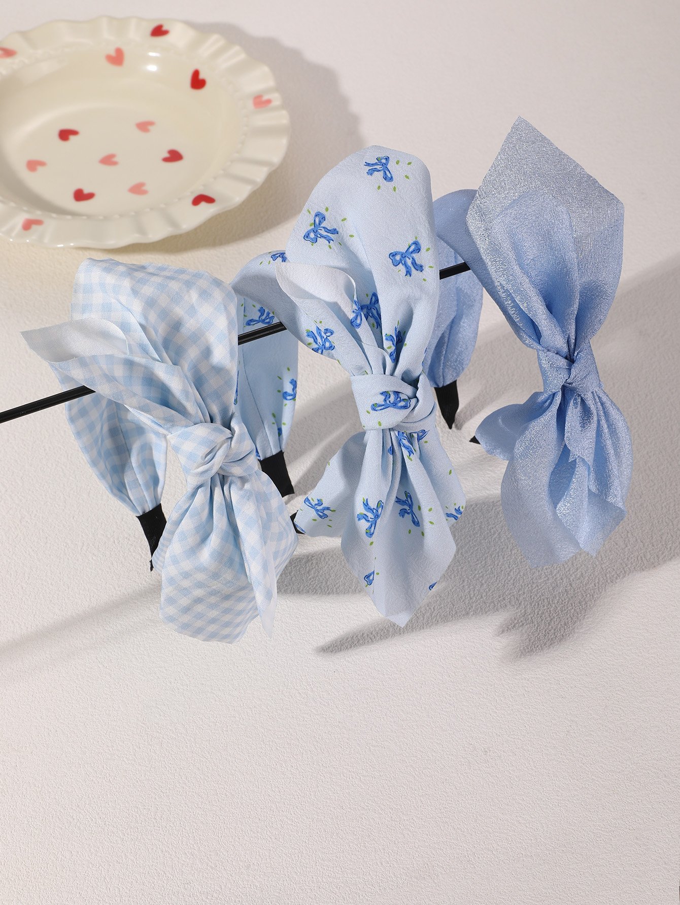 Multi Checked Hair Accessory Set