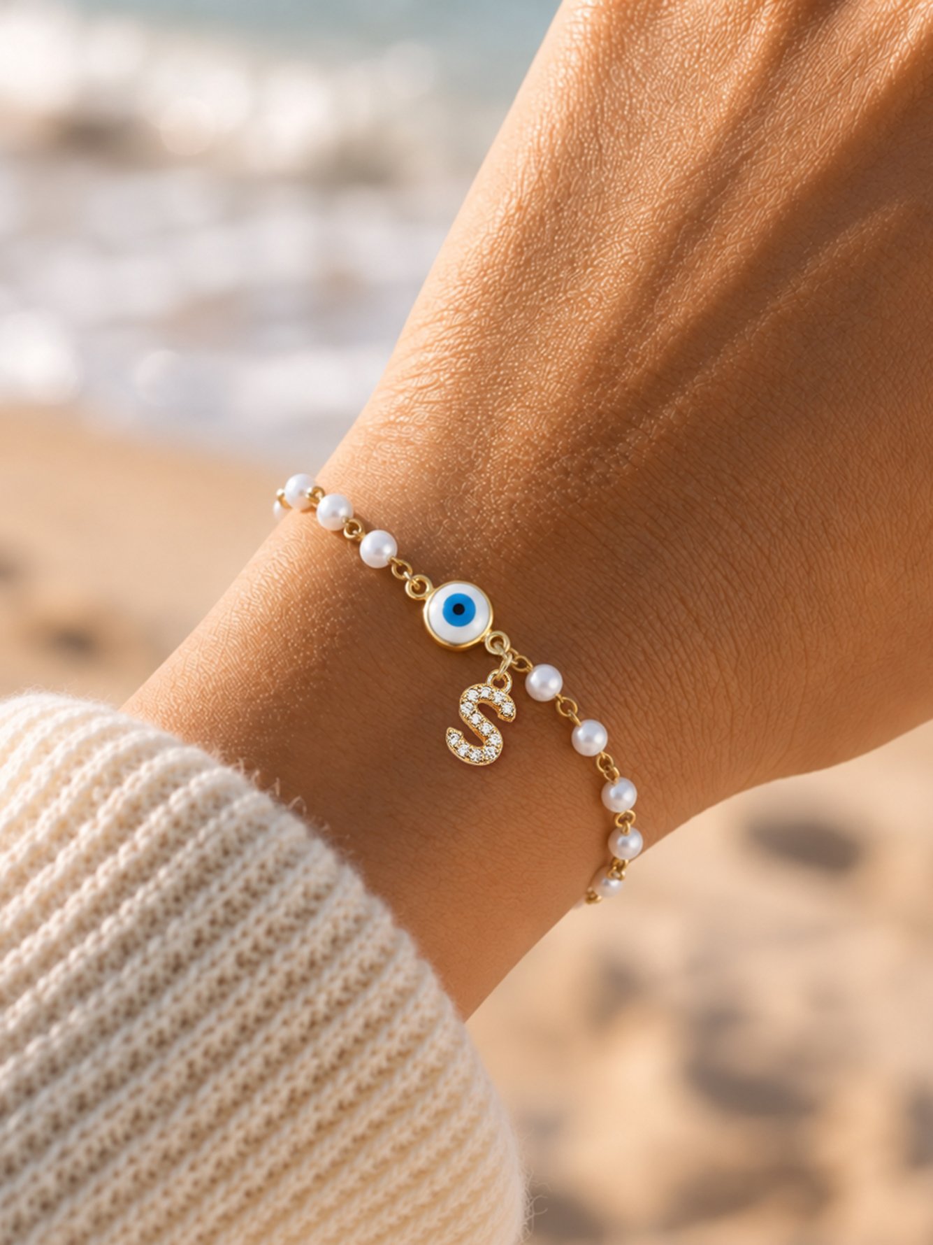 Gold Solid Link Bracelet