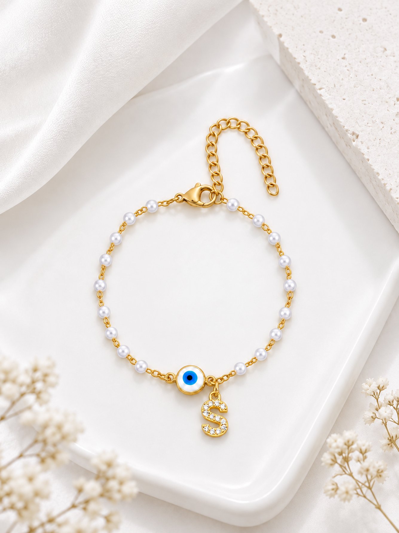 Gold Solid Link Bracelet