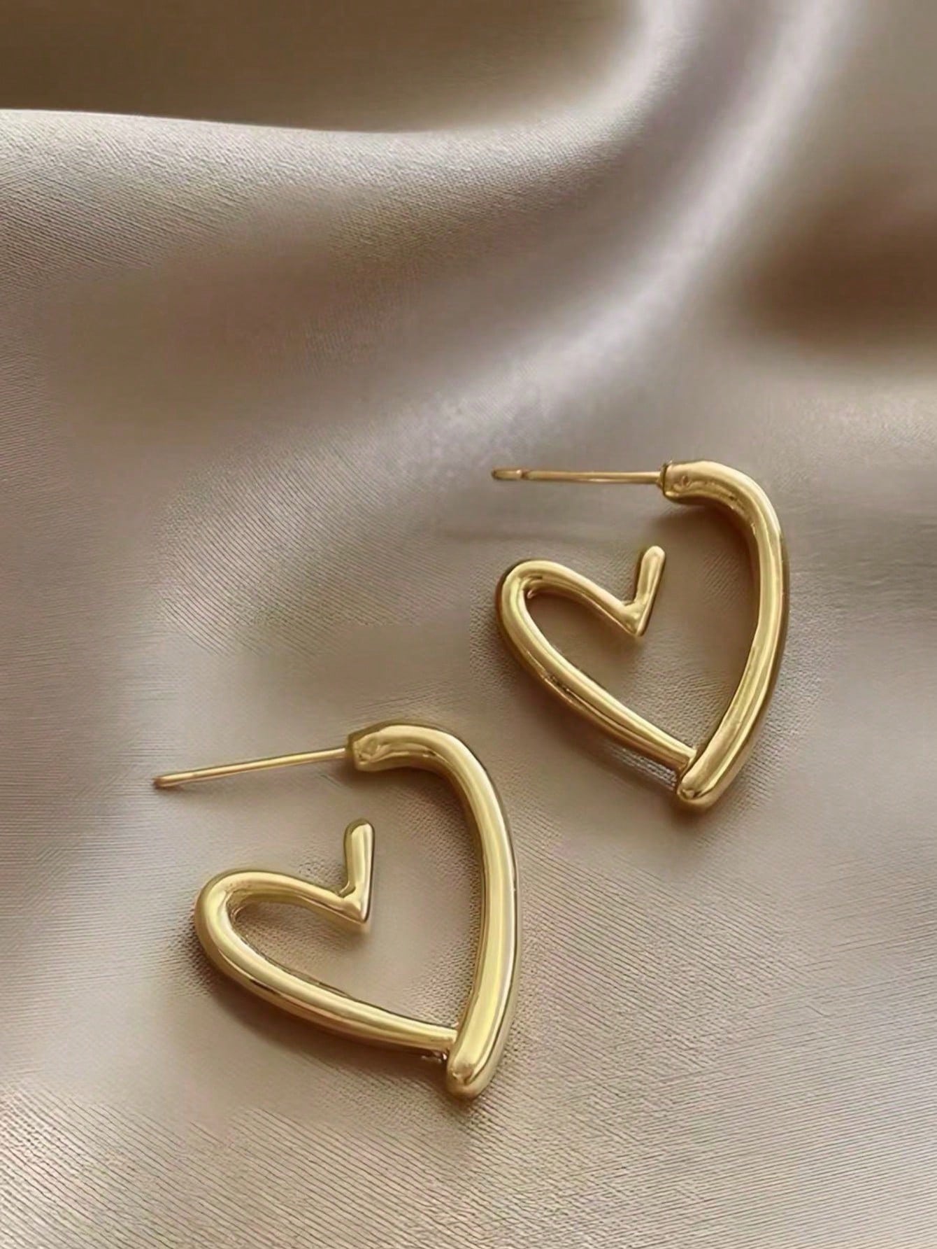 Gold Solid Stud Earrings