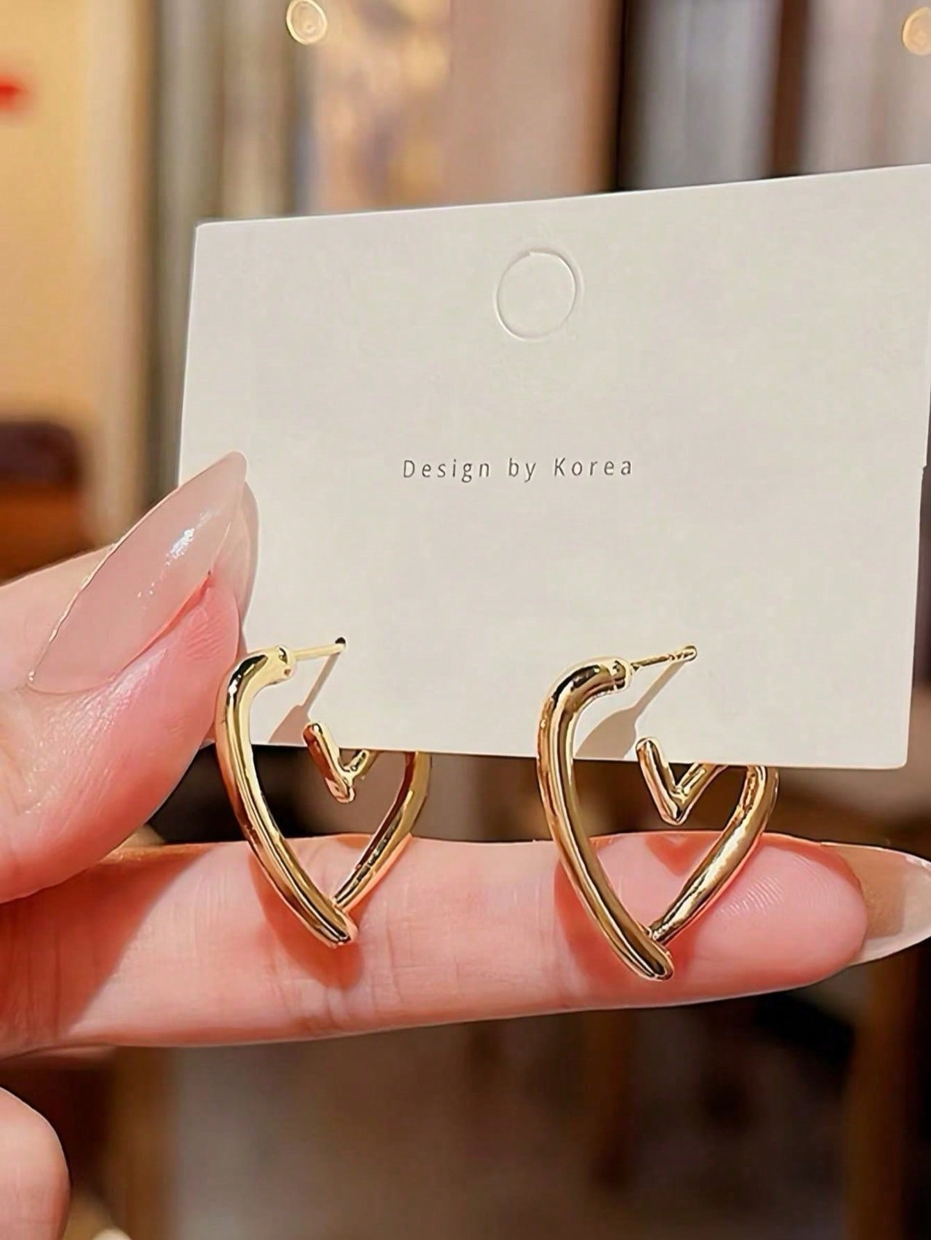 Gold Solid Stud Earrings