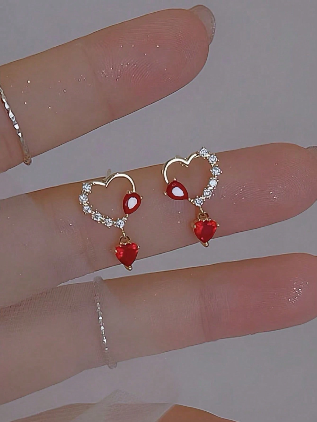 Gold Solid Stud Earrings