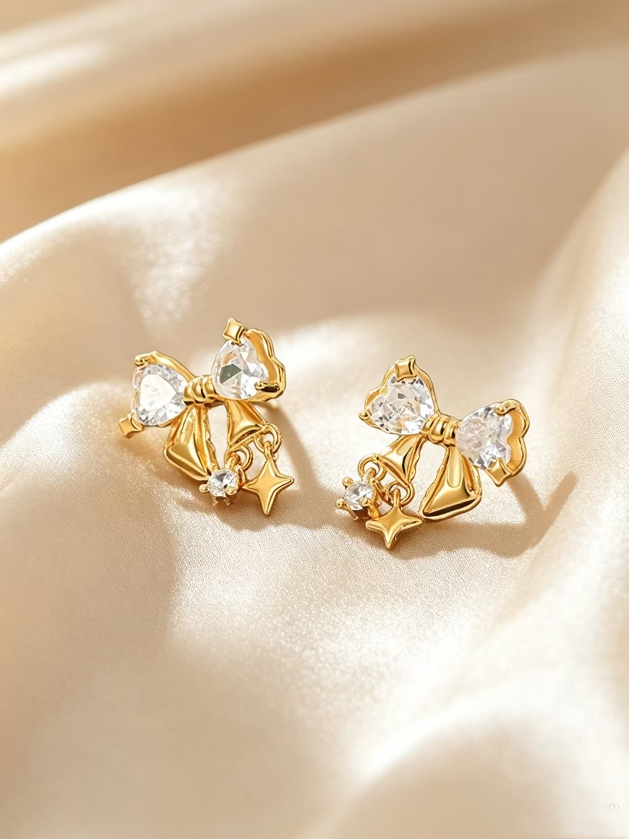 Gold Solid Stud Earrings