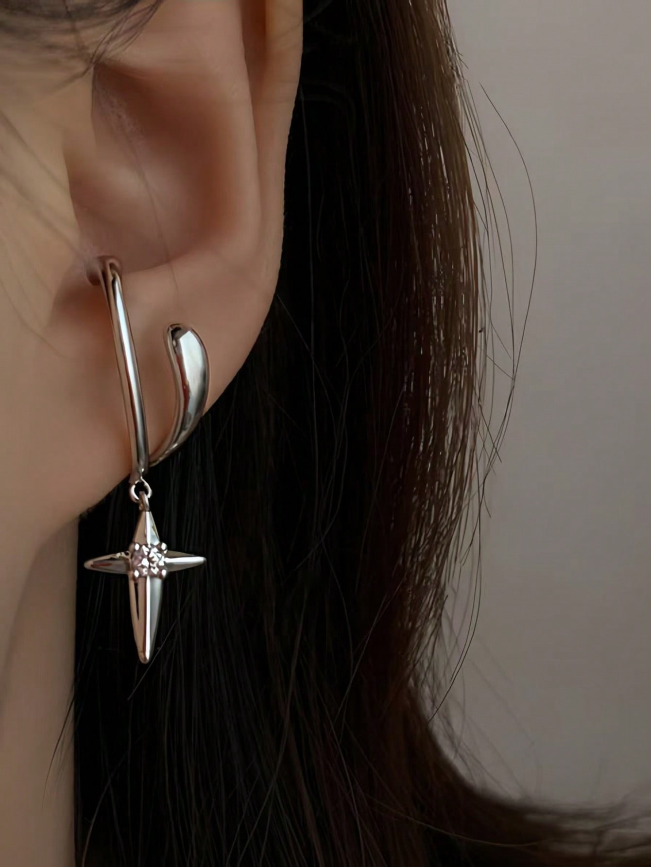 Silver Solid Hoop Earrings