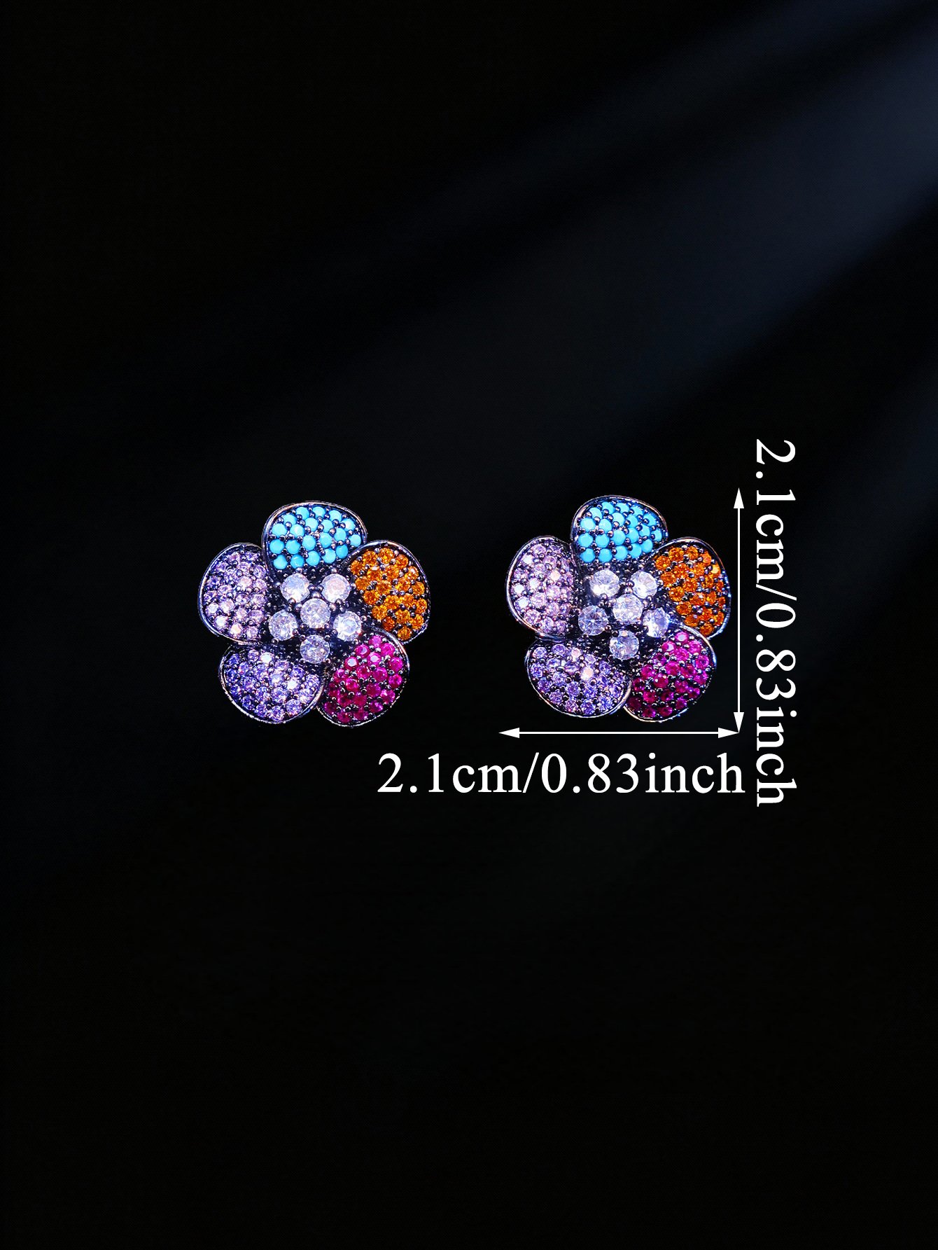 Multi Printed Stud Earrings