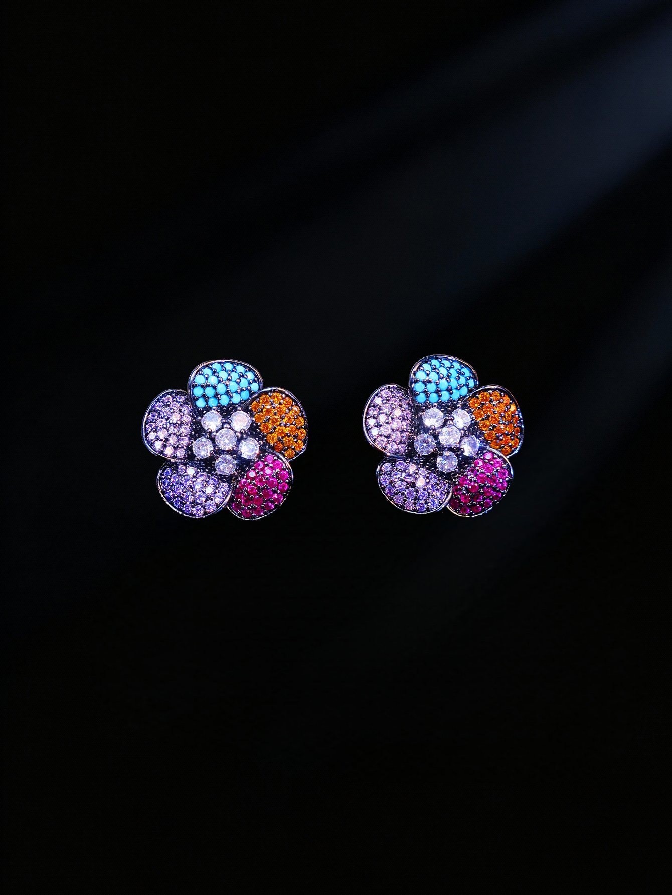 Multi Printed Stud Earrings