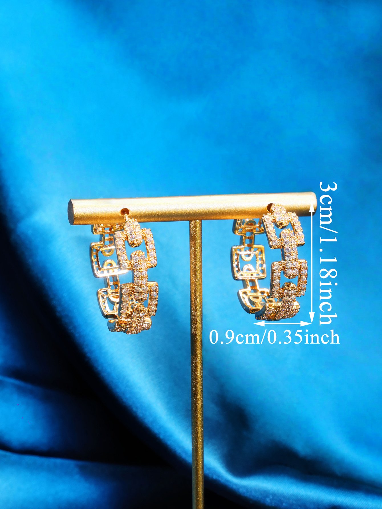 Gold Texture Stud Earrings