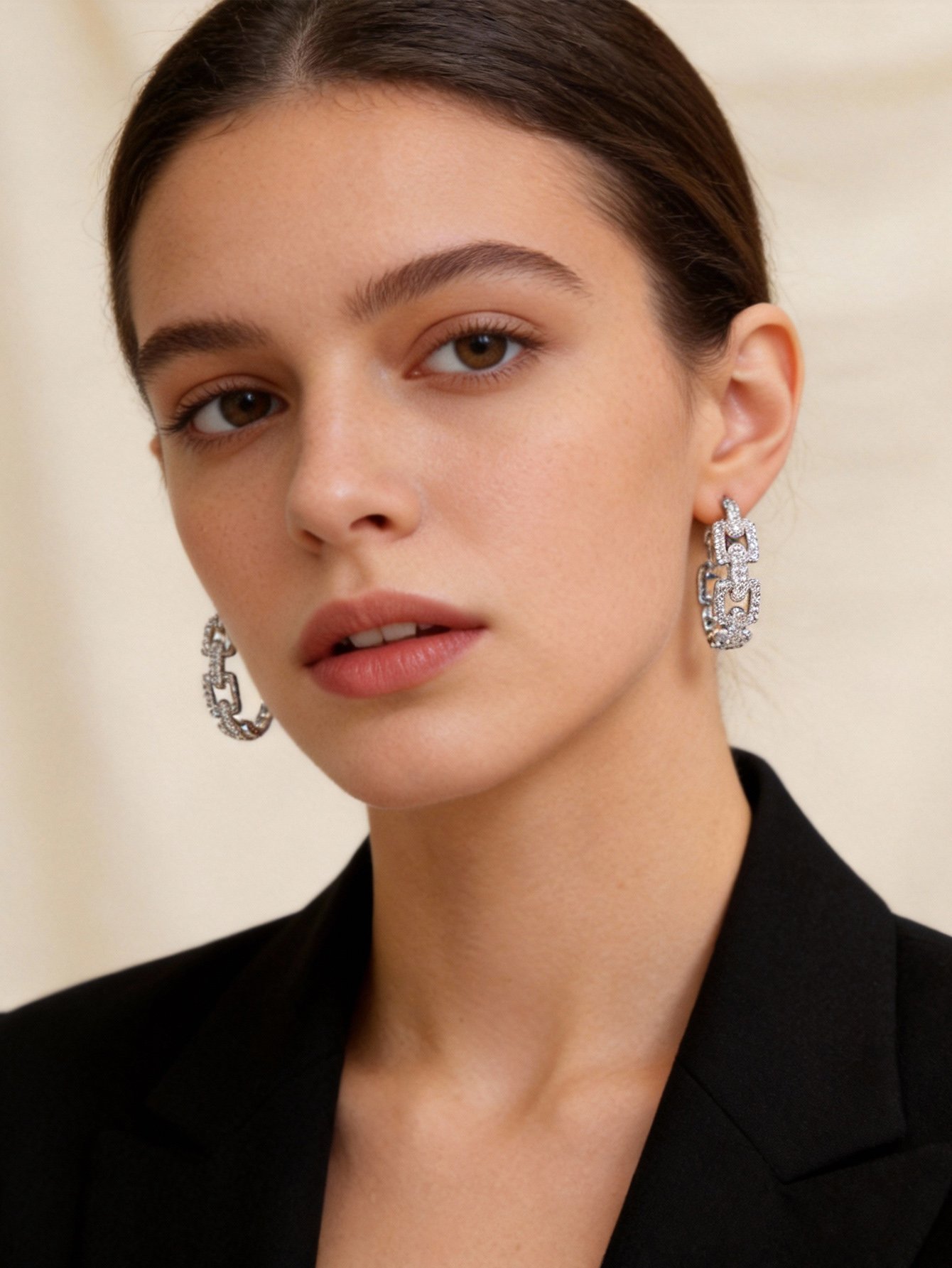 Silver Texture Stud Earrings
