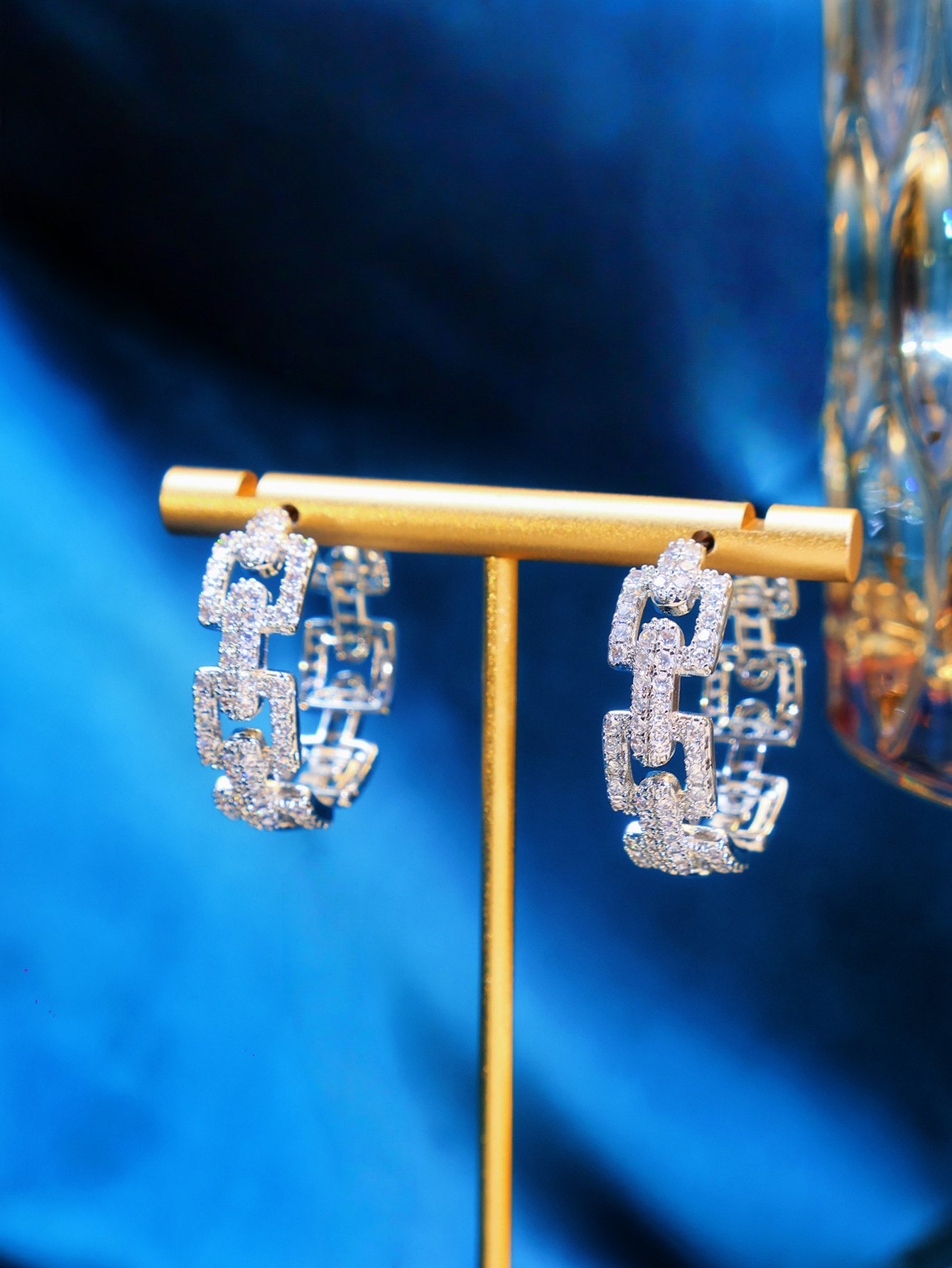 Silver Texture Stud Earrings
