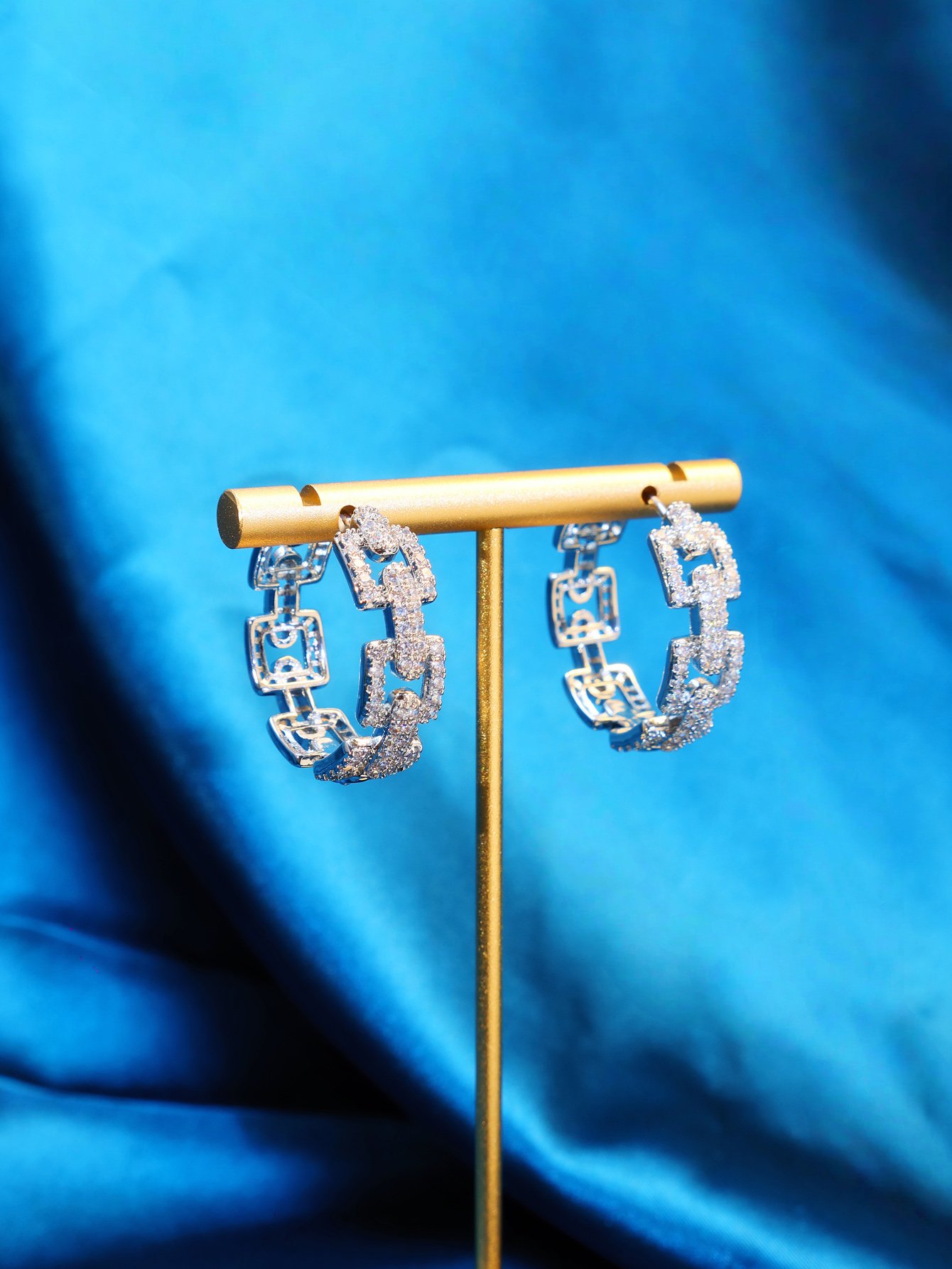 Silver Texture Stud Earrings