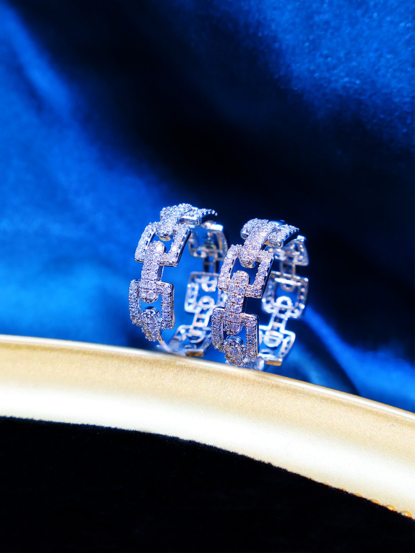 Silver Texture Stud Earrings