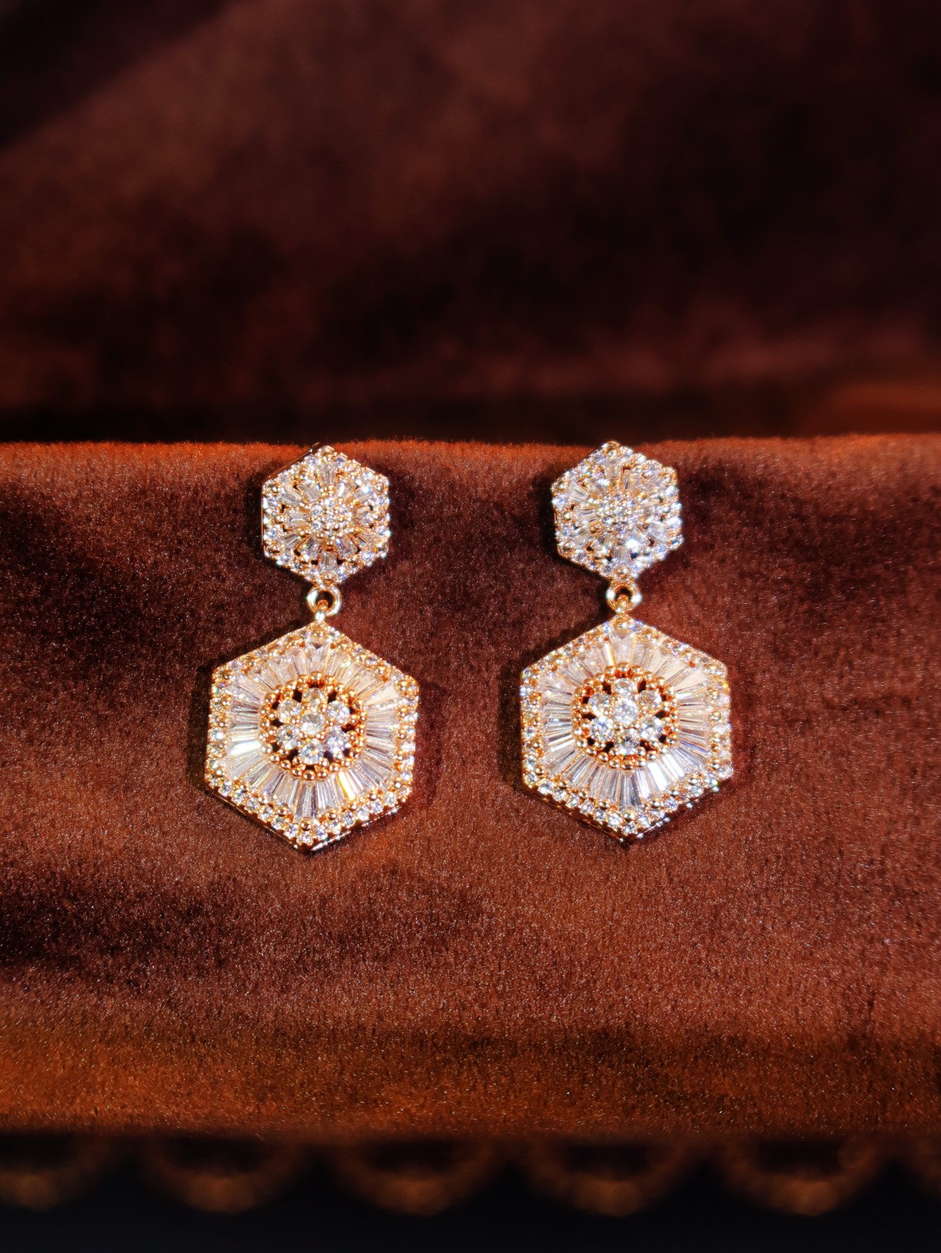 Gold Texture Danglers