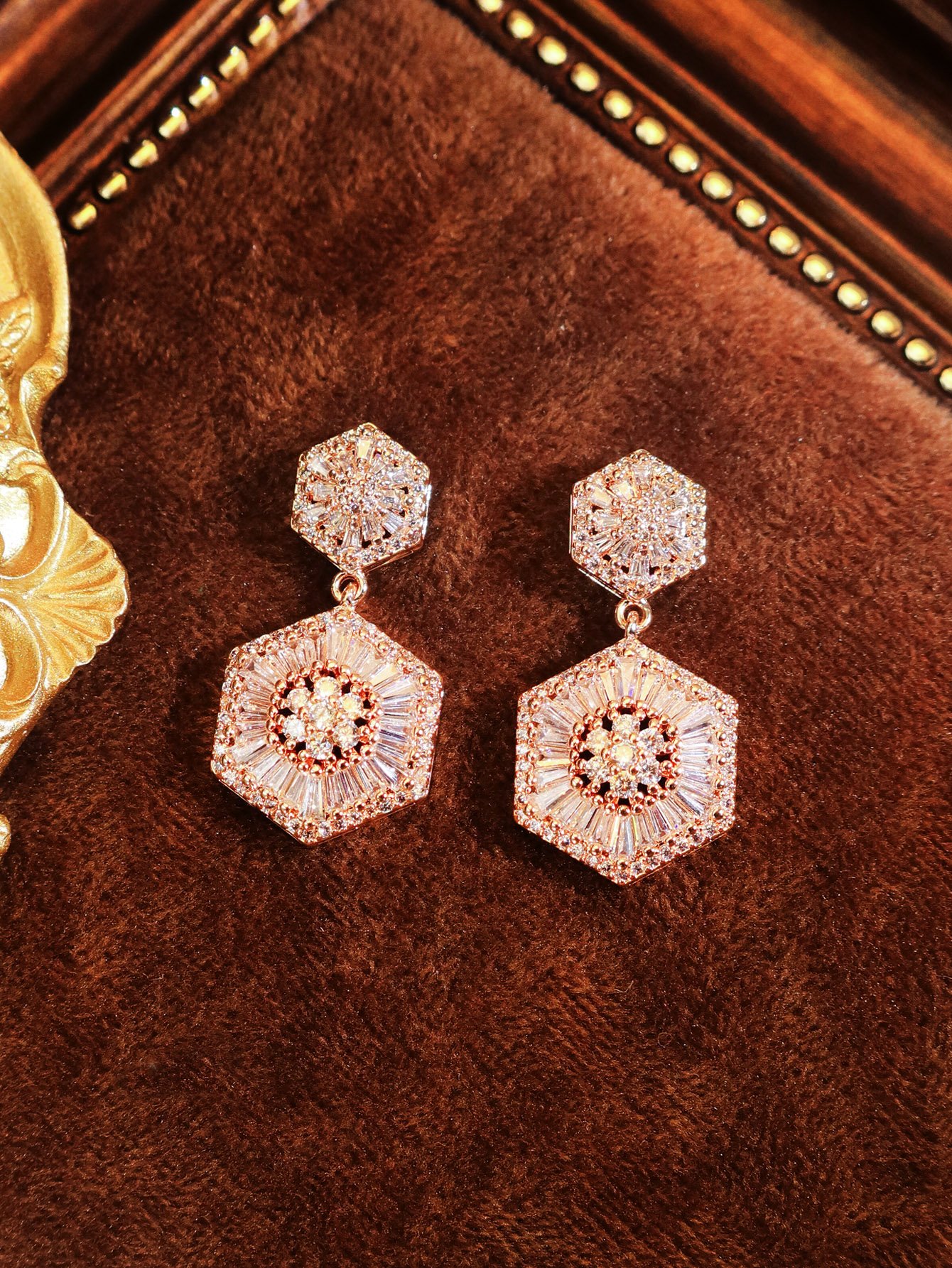 Gold Texture Danglers