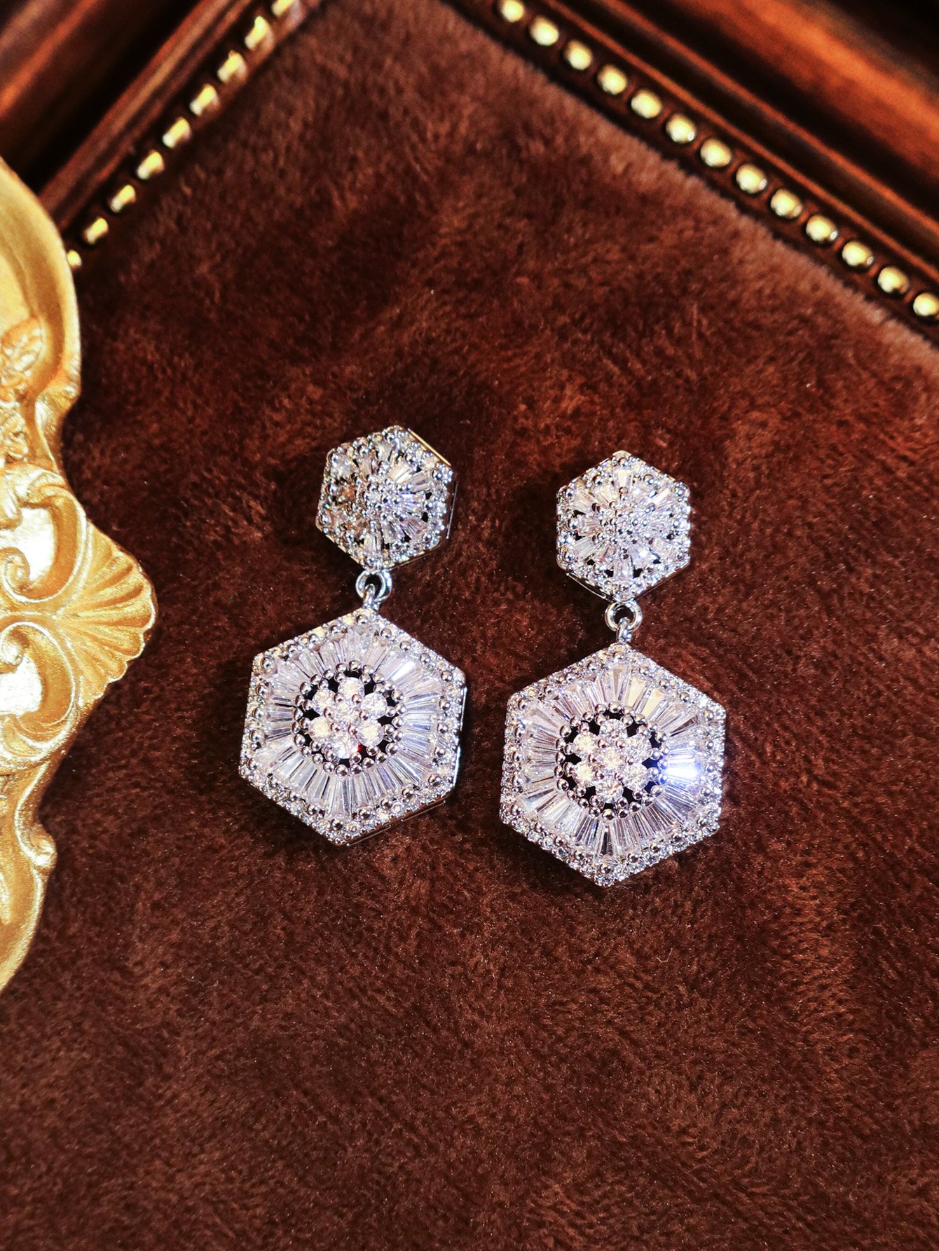 Silver Texture Danglers