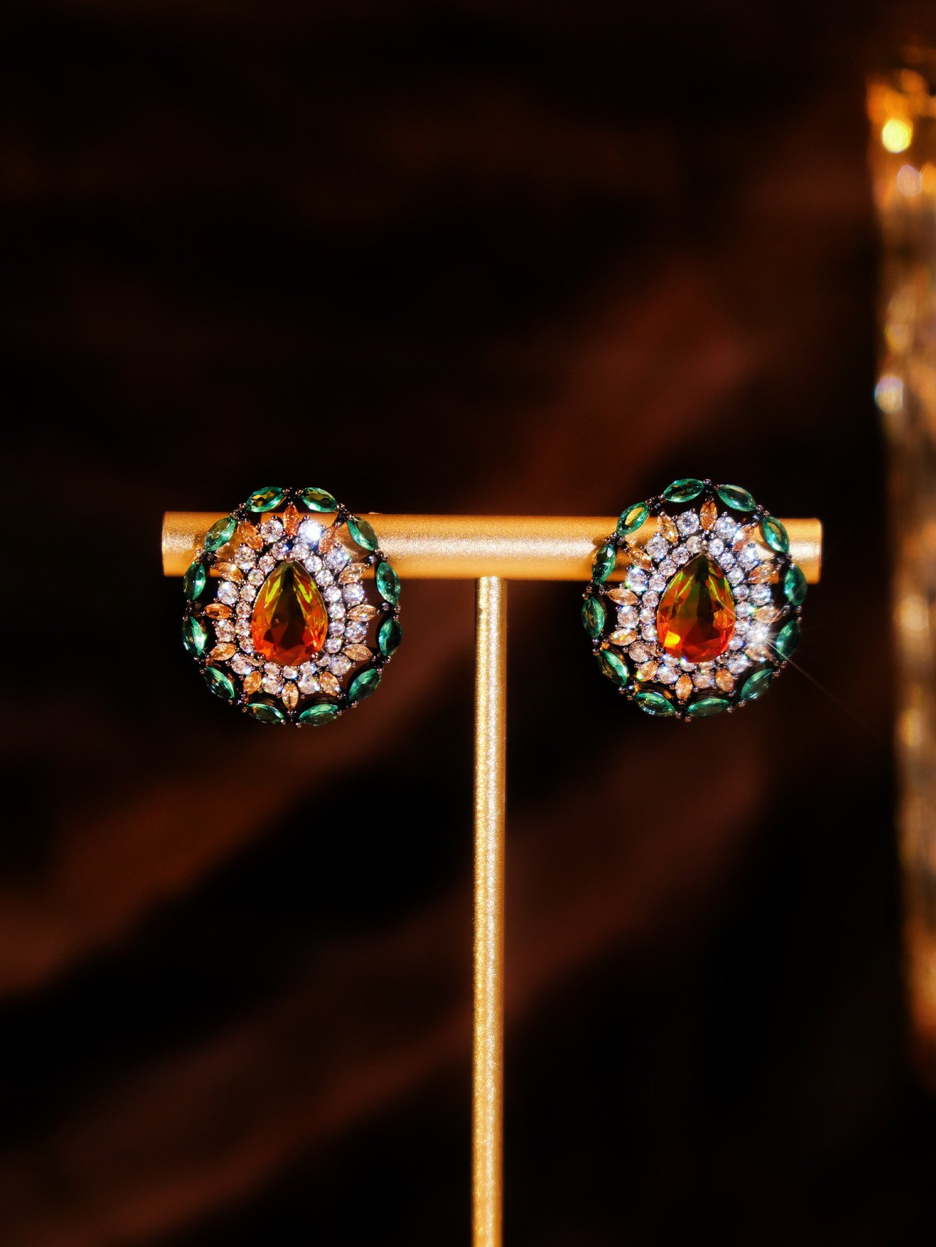 Multi Texture Stud Earrings