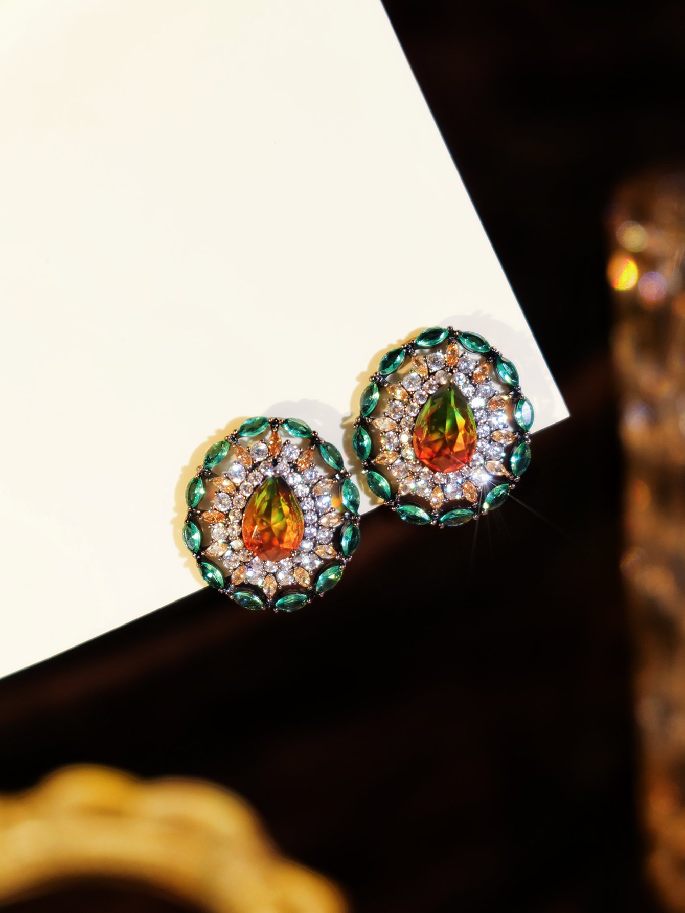 Multi Texture Stud Earrings